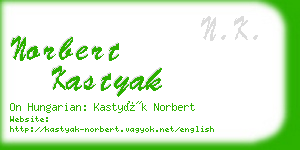 norbert kastyak business card